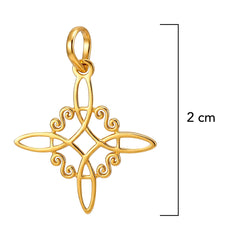 Dije Nudo de Bruja Oro 14K