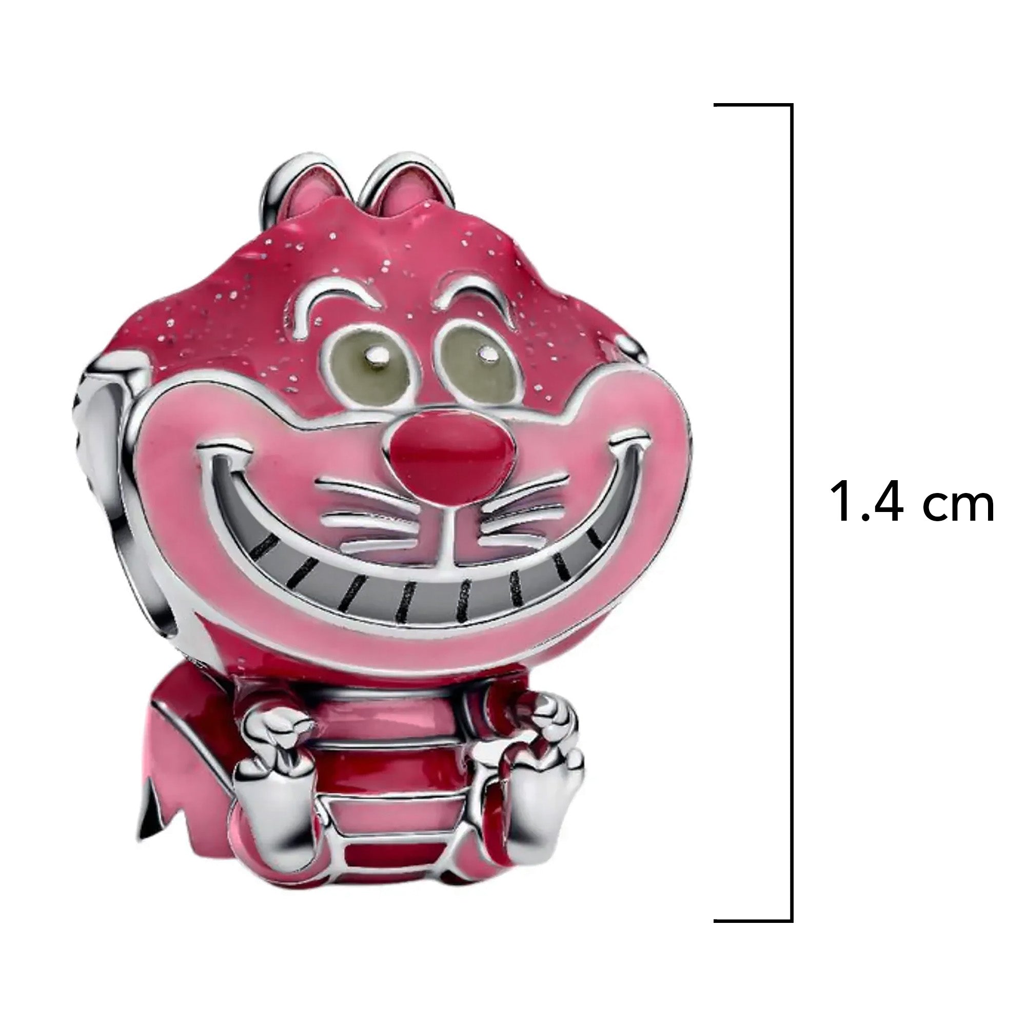 Charm Inspirado Pan 1:1 Gato Alicia, Plata .925
