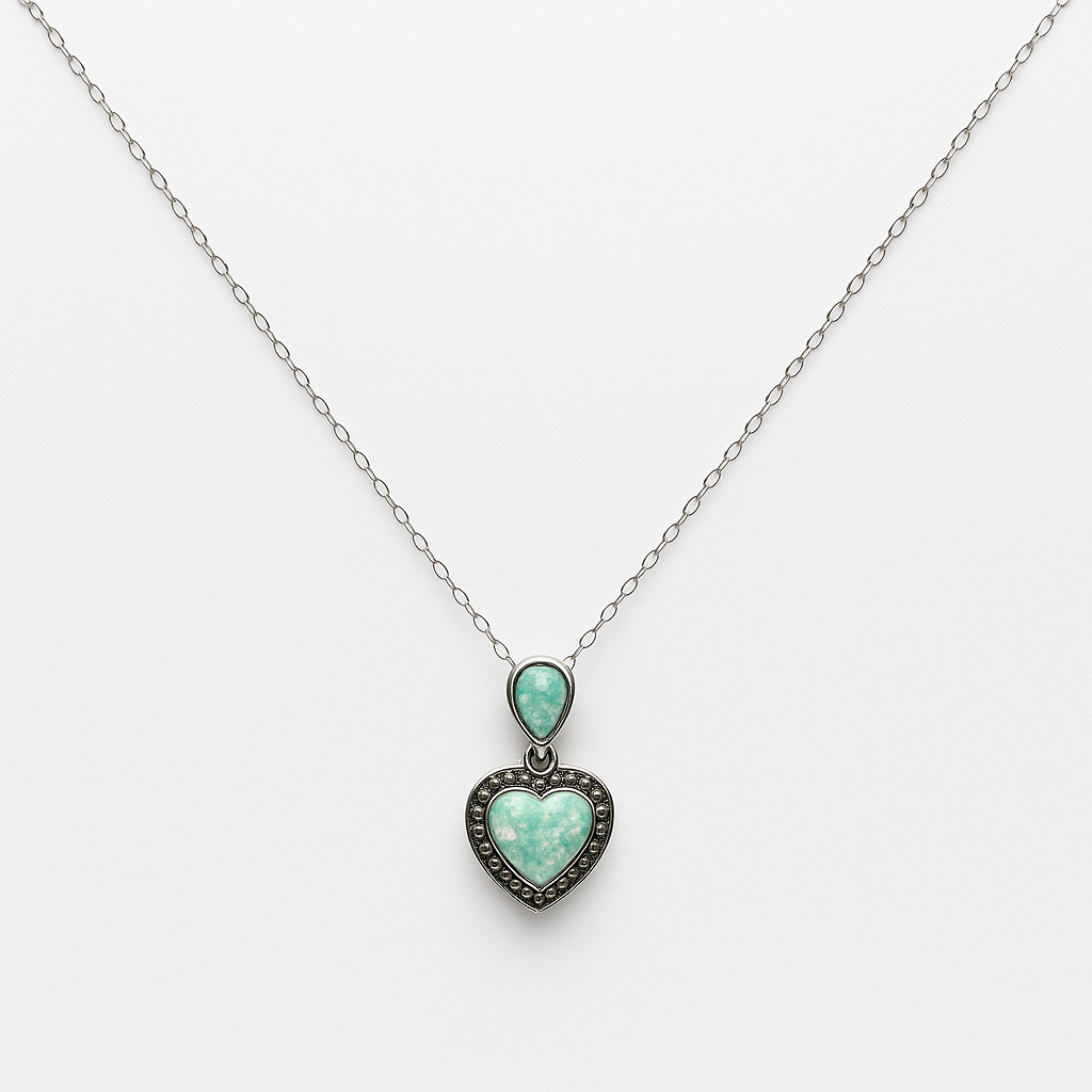COLLAR CORAZON PLATA .925