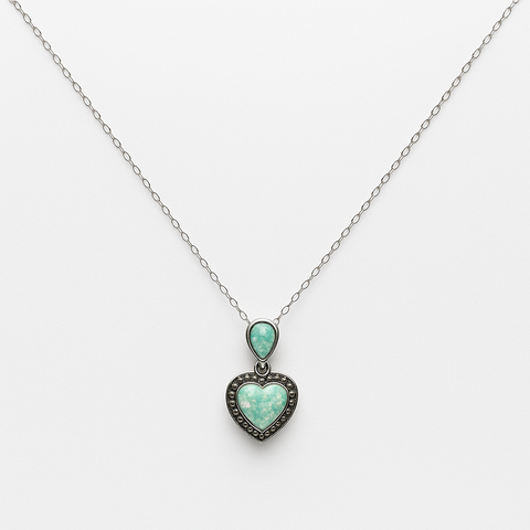 COLLAR CORAZON PLATA .925