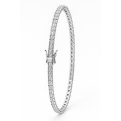 Pulsera Circonias Rectangulares con Broche Plata .925 con Rodio