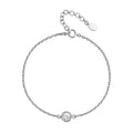 Pulsera Circonia Biselada Plata .925 con Baño de Rodio