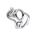Charm Inspirado Pan 1:1 Elefante en Línea Chico, Plata .925