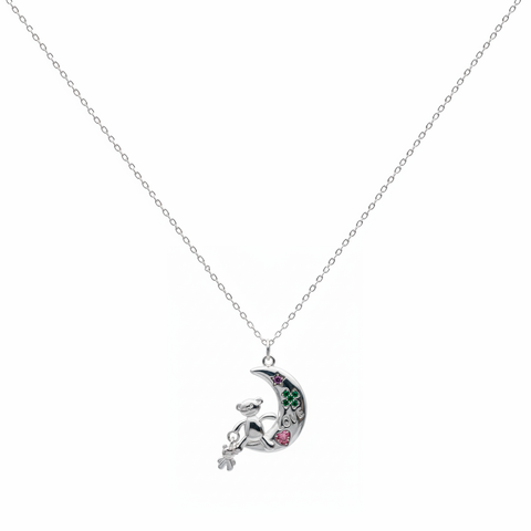 COLLAR LUNA PLATA .925