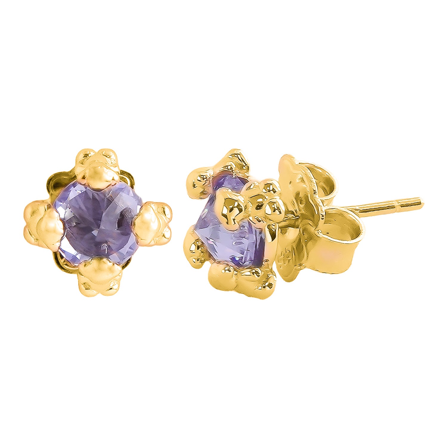 Broquel Inspirado Osos 1.1 Circonia con Uñas de Osito Plata -925 con Baño de Oro 18k