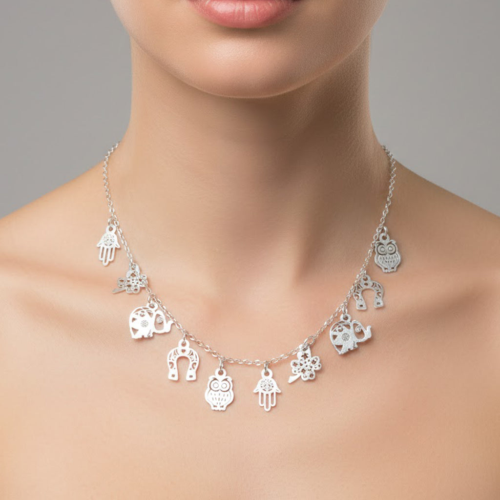 Collar Dijes de la Suerte Plata .925