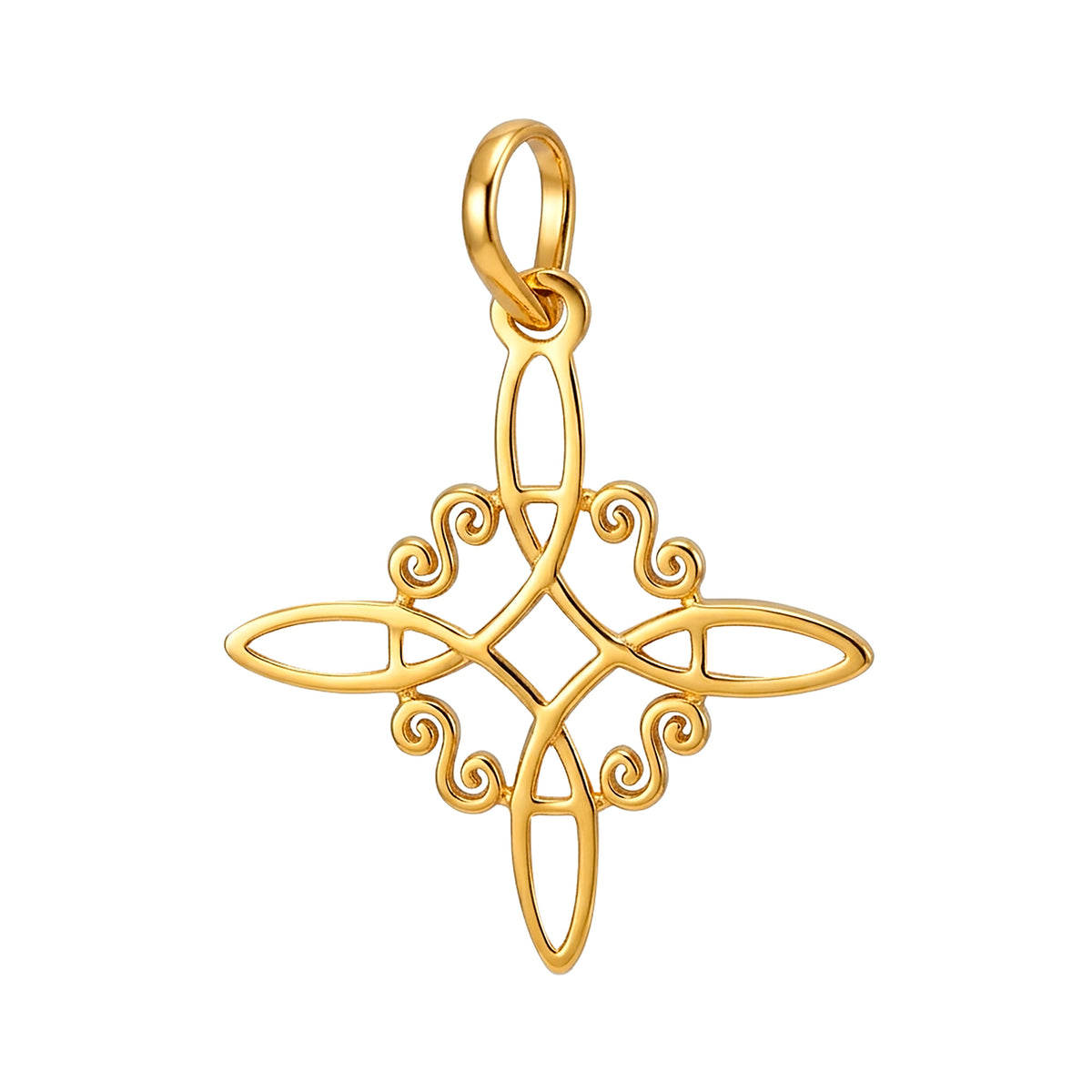 Dije Nudo de Bruja Oro 14K