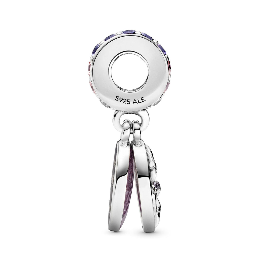 Charm Inspirado Pan 1:1 Infinito con Corazones y Estrellas Doble, Plata .925