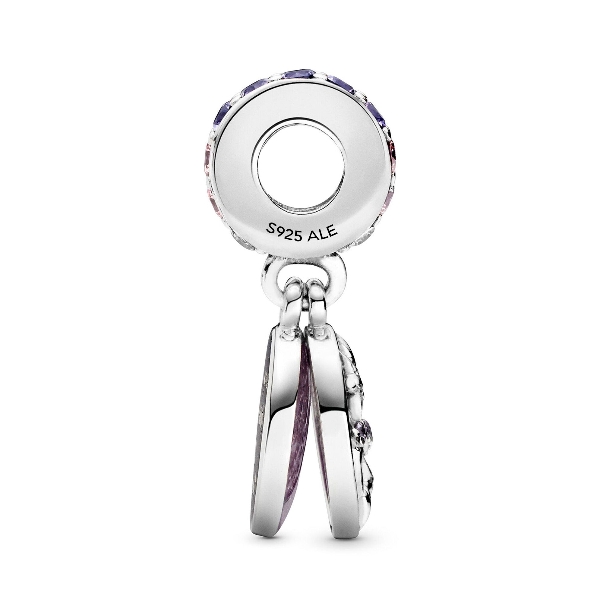 Charm Inspirado Pan 1:1 Infinito con Corazones y Estrellas Doble, Plata .925
