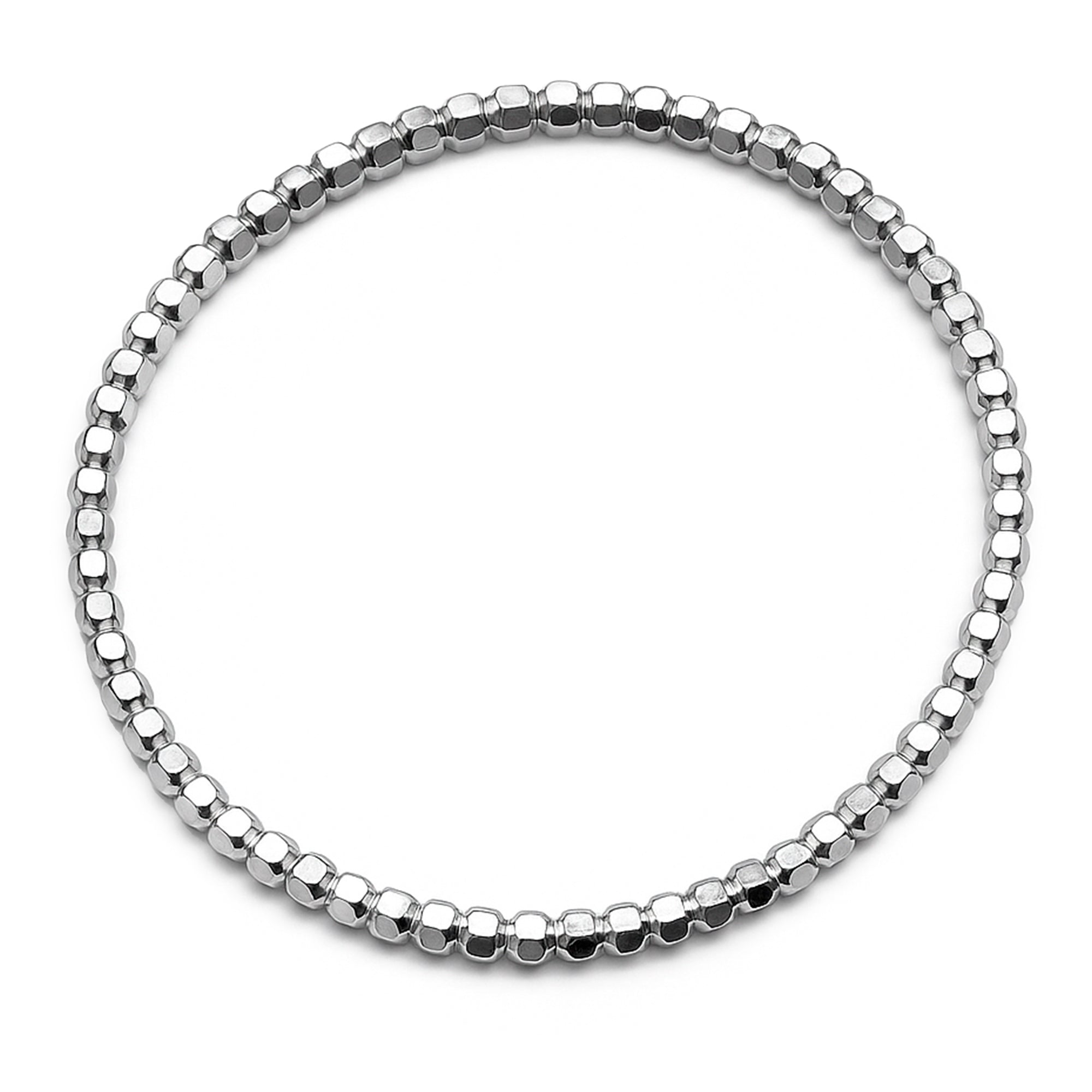 Pulsera Bolitas Diamantadas Plata .925