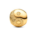 Charm Inspirado Pan 1:1 Yin Yang Dorado Chico, Plata .925