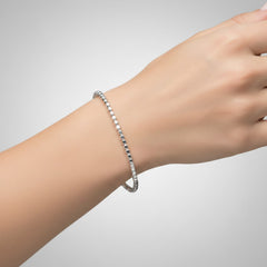 Pulsera Bolitas Diamantadas Plata .925