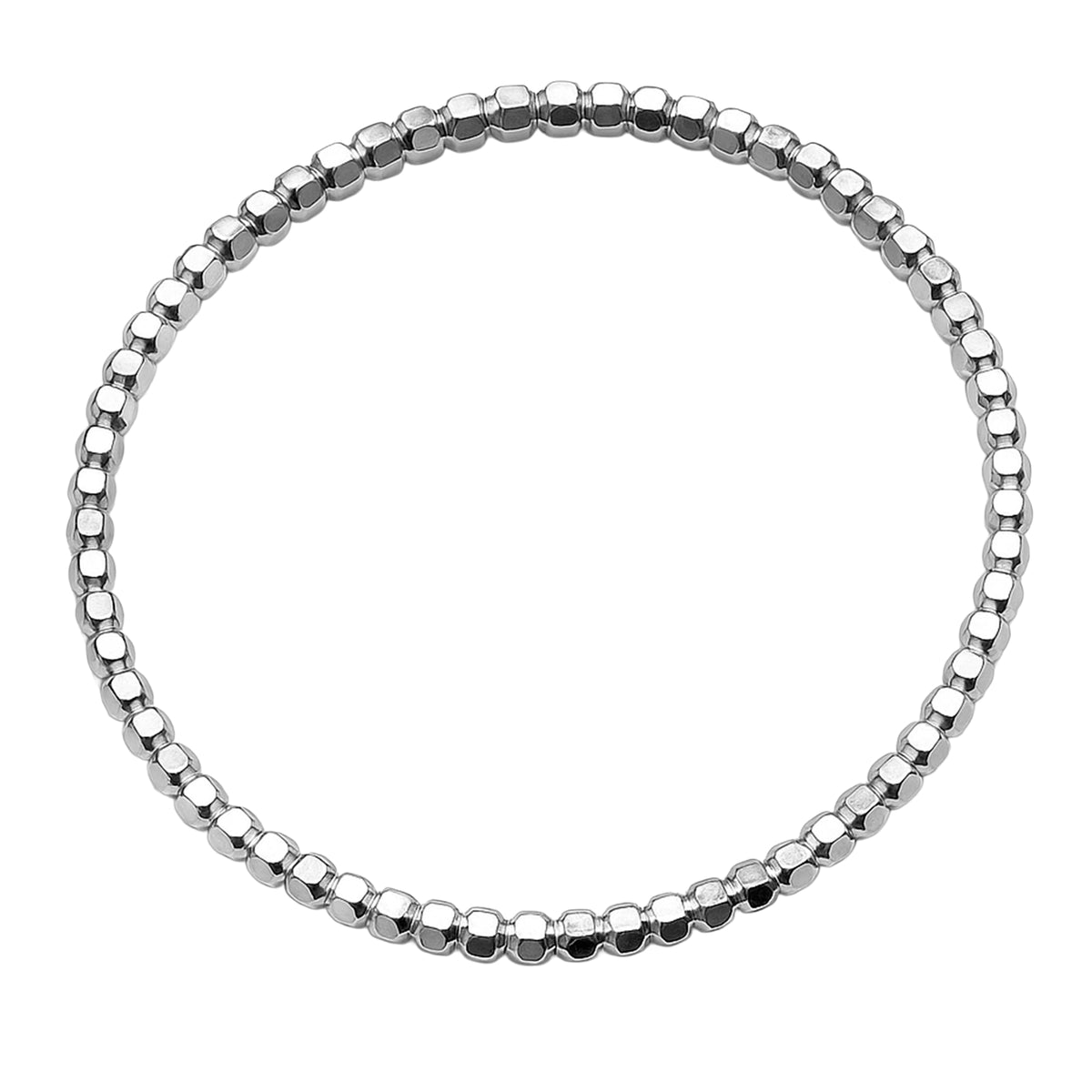 Pulsera Bolitas Diamantadas Plata .925