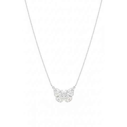 COLLAR MARIPOSA PLATA .925