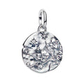Charm Inspirado Pan 1:1 Medallón Flor de Cerezo, Plata .925