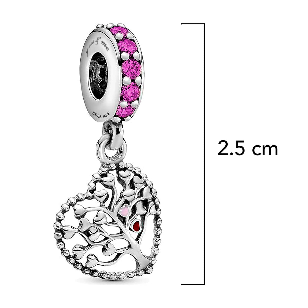 Charm Inspirado Pan 1:1 Árbol de Amor, Plata .925