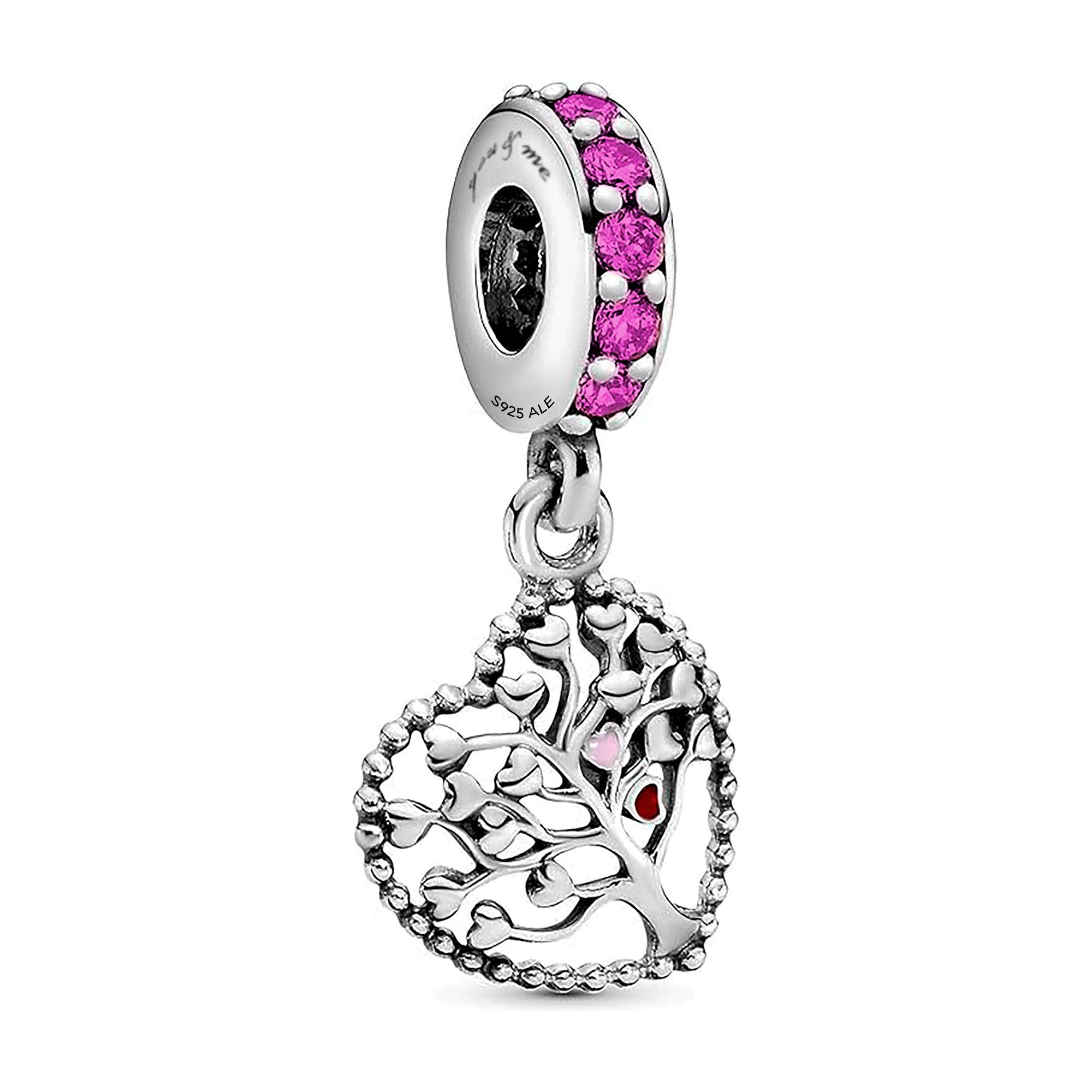 Charm Inspirado Pan 1:1 Árbol de Amor, Plata .925