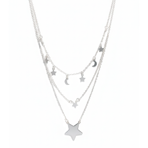 COLLAR TRIPLE PLATA .925