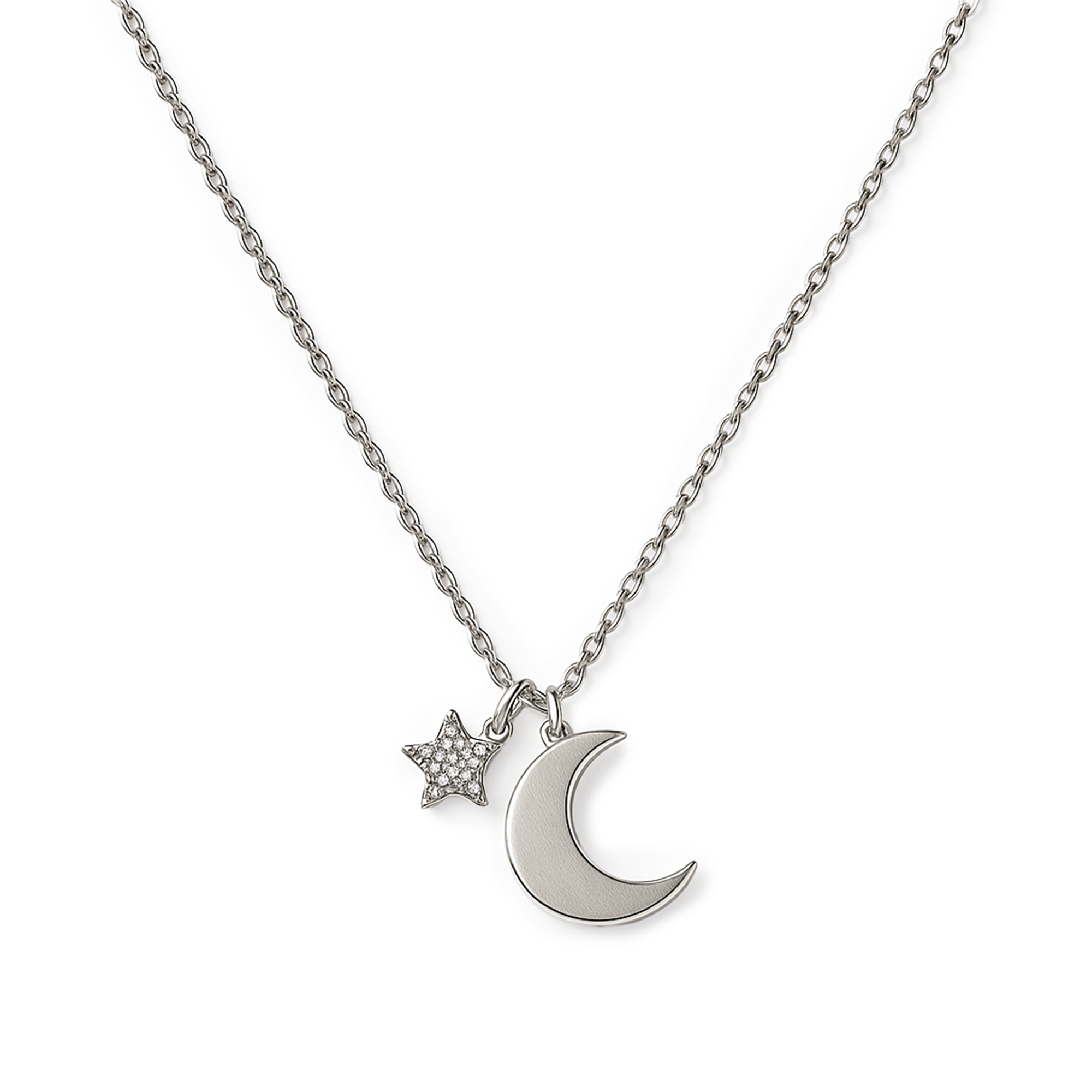 COLLAR LUNA PLATA .925