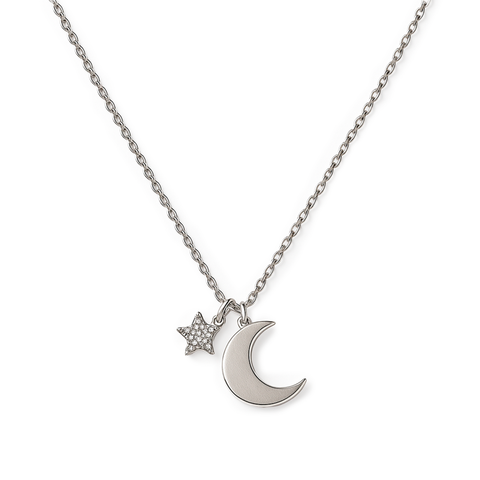 COLLAR LUNA PLATA .925