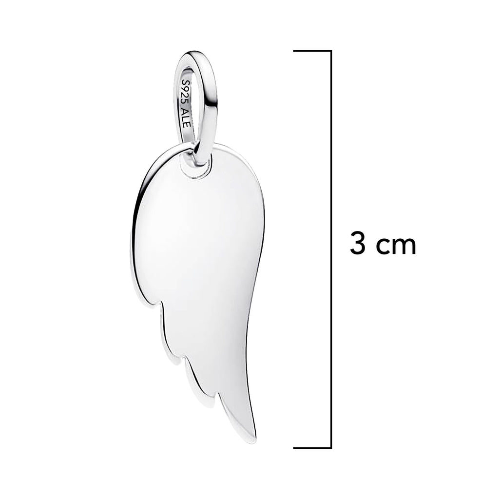 Charm Inspirado Pan 1:1 Ala de Ángel, Plata .925