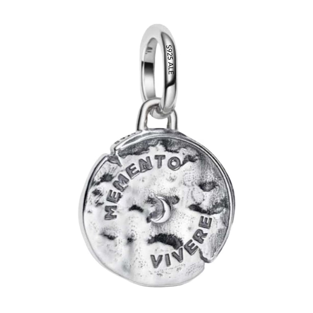 Charm Inspirado Pan 1:1 Medallón de Serpiente, Plata .925
