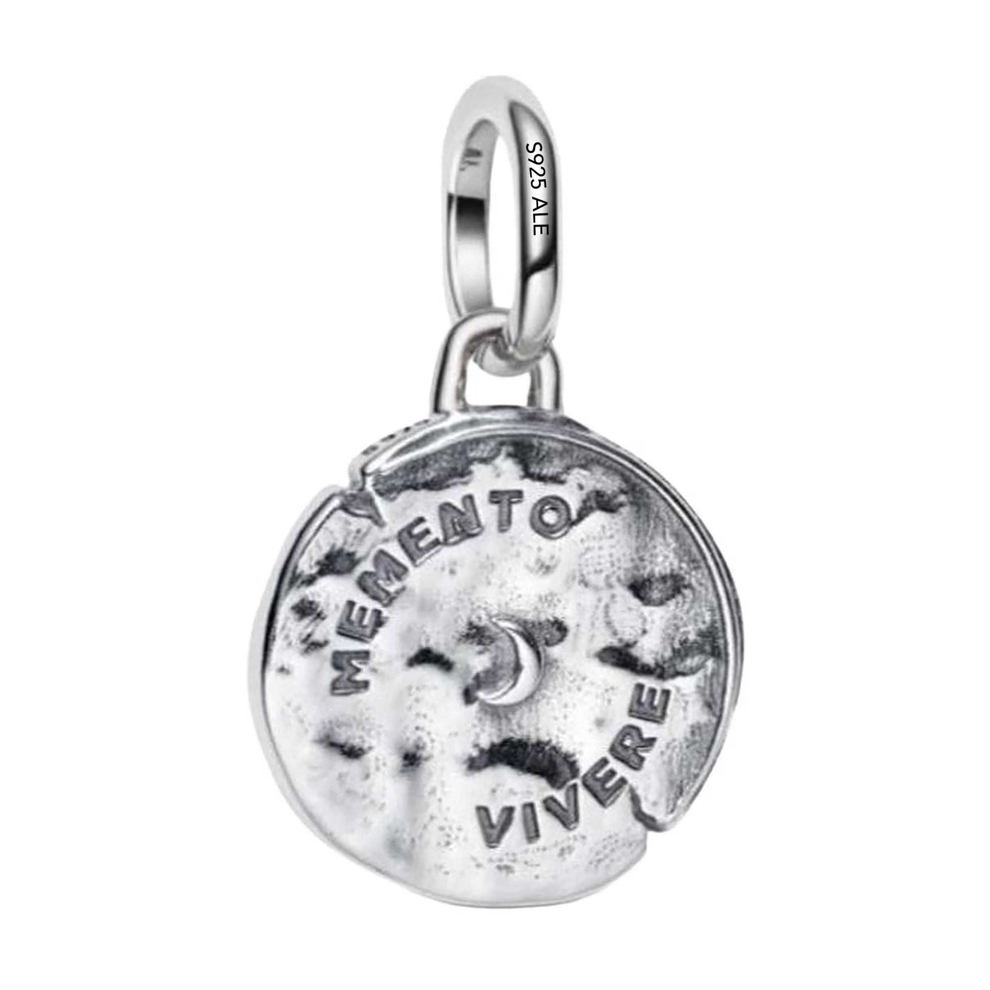 Charm Inspirado Pan 1:1 Medallón de Serpiente, Plata .925