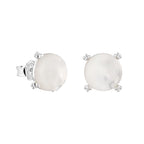 Broquel Inspirado Osos 1:1 Perla Natural Plata .925 con Baño de Rodio