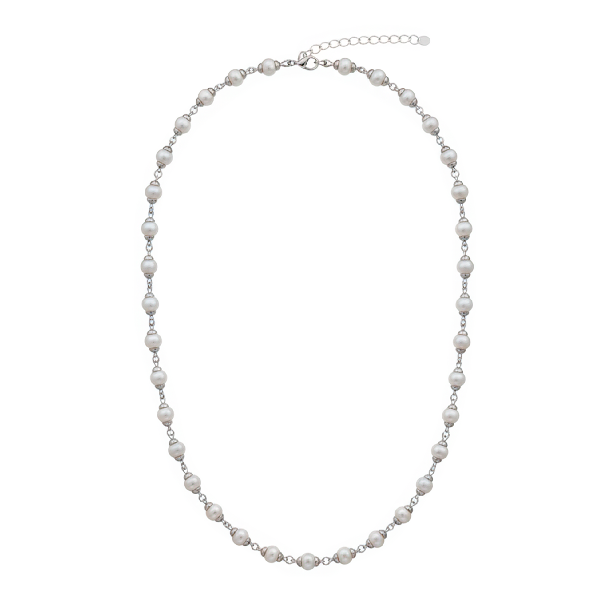 COLLAR PERLA PLATA .925