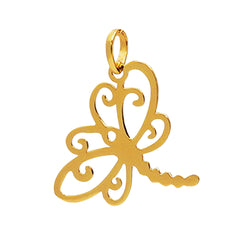 Dije Calado de Libelula Oro 14K