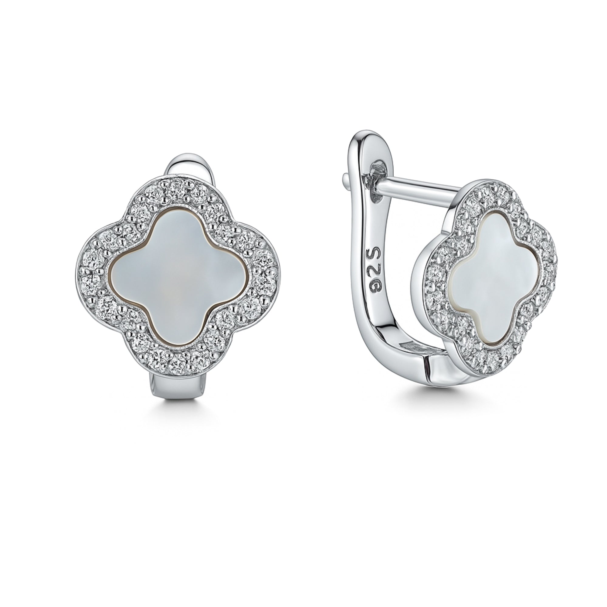 Huggie inspirado Van Plata .925