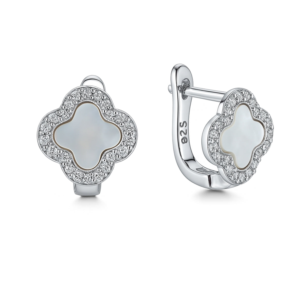 Huggie inspirado Van Plata .925