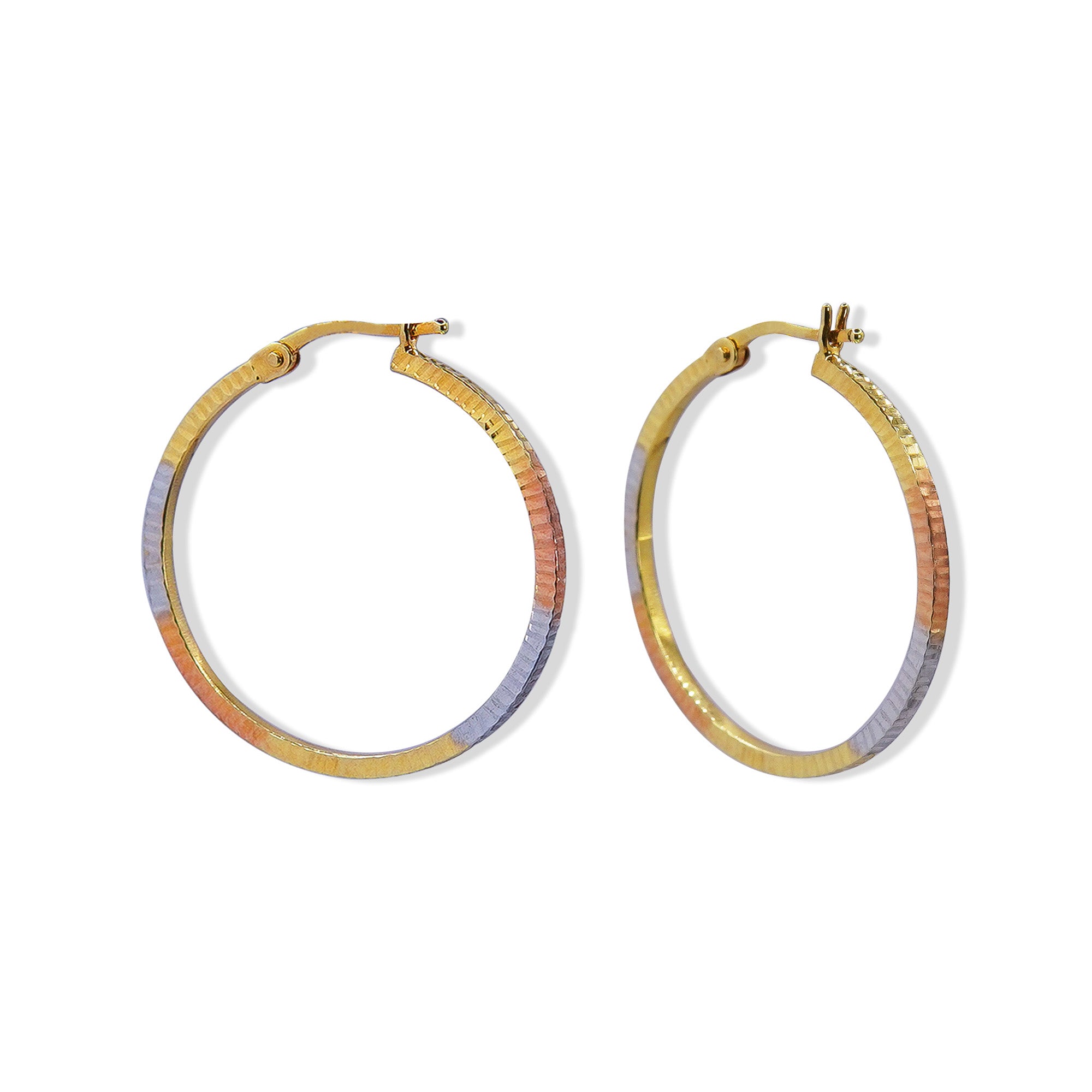 Arracada Florentino Diamantada 2 cm Oro 10K