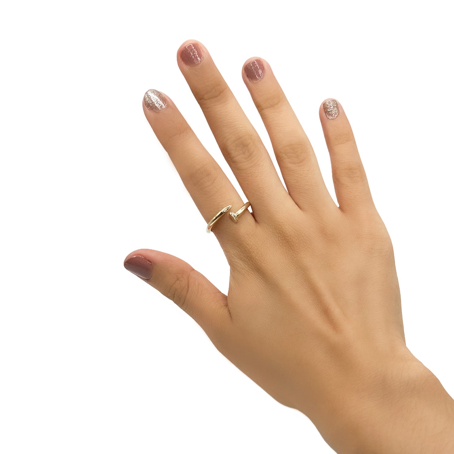 Anillo Inspirado Cartier con Micro Circonias Oro 10K