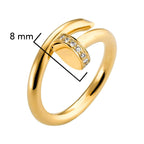 Anillo Inspirado Cartier con Micro Circonias Oro 10K