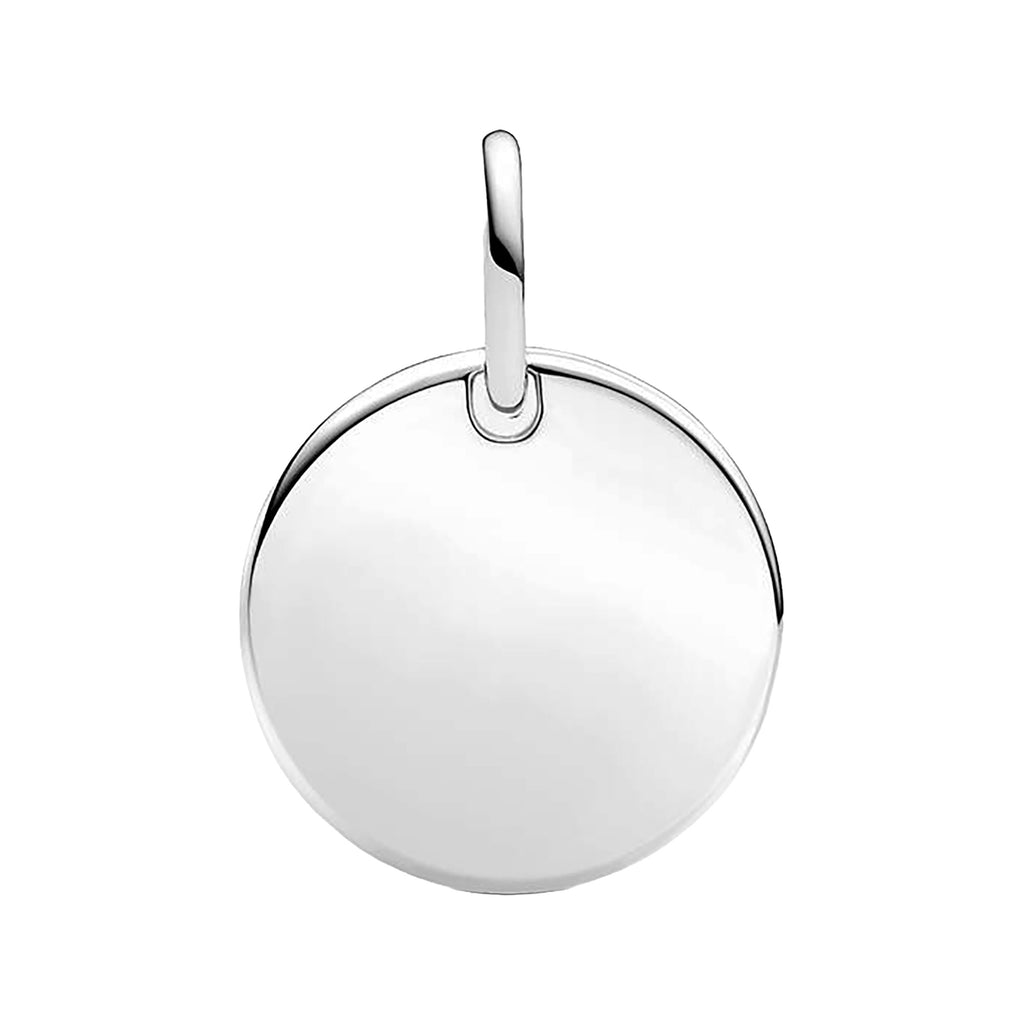 Charm Inspirado Pan 1:1 Placa Circular con Circonia, Plata .925