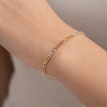 Pulsera Cartier 2 mm con Baño en 3 Oros Plata .925