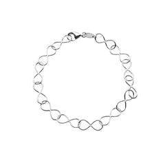 Pulsera Silueta Infinitos Lisos Plata .925