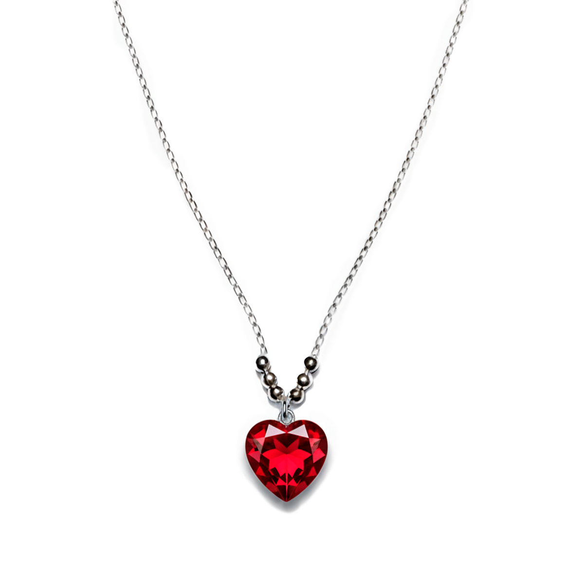 COLLAR CORAZON PLATA .925