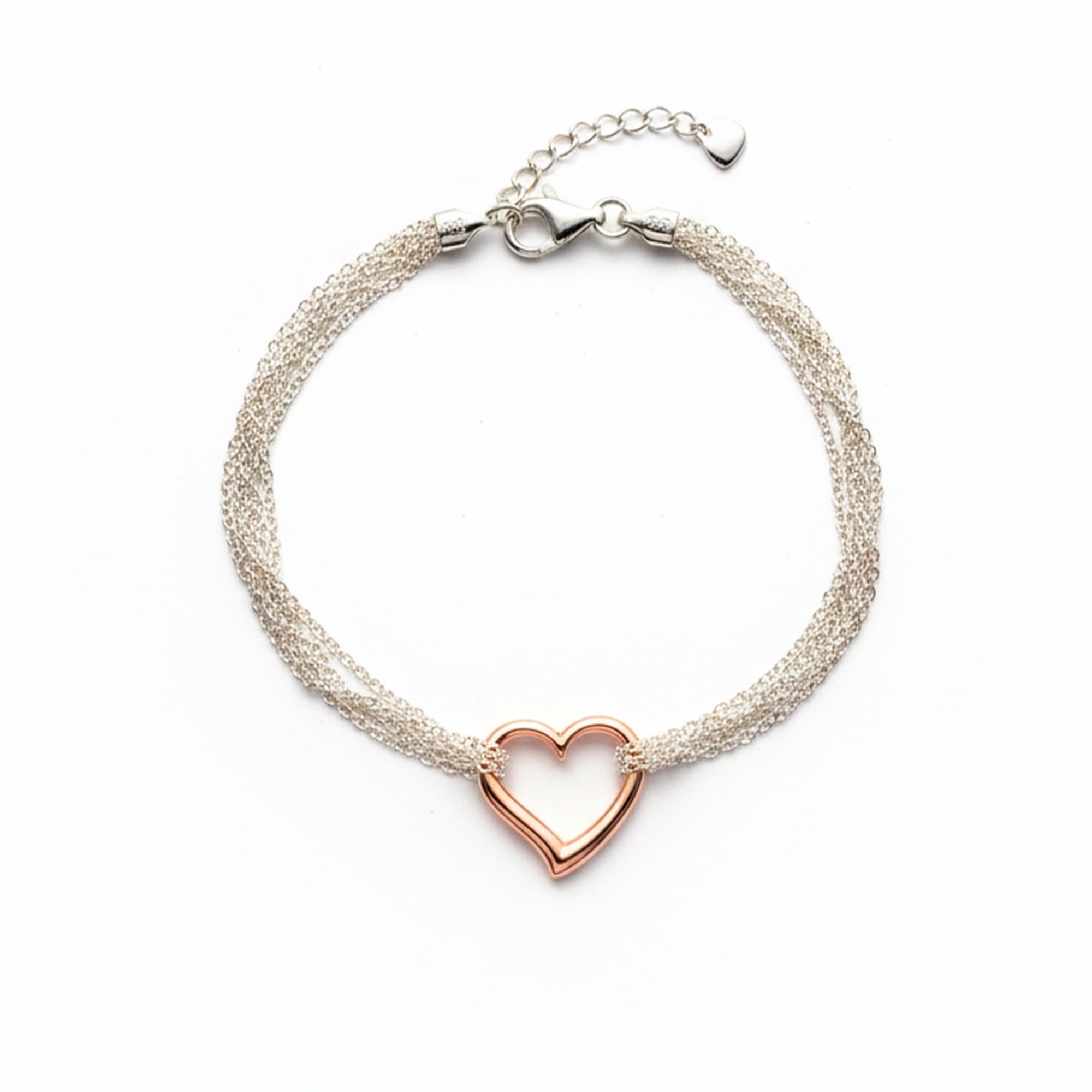 COLLAR CORAZON PLATA .925