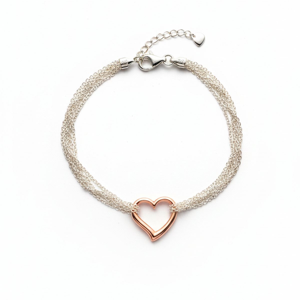 COLLAR CORAZON PLATA .925