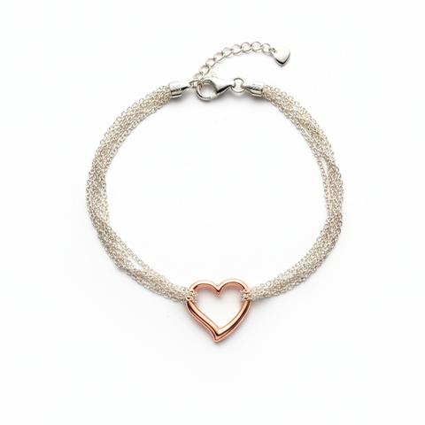 COLLAR CORAZON PLATA .925