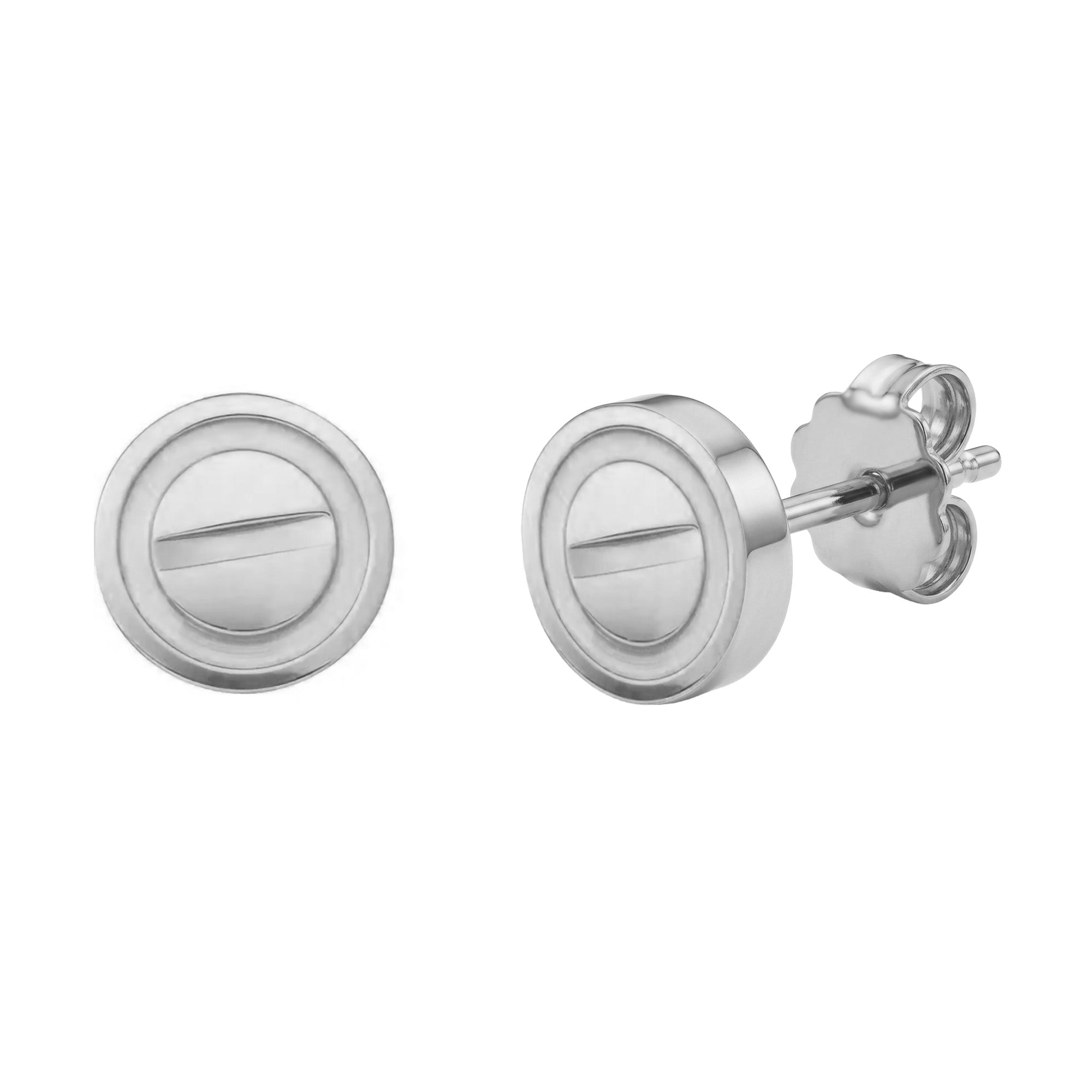 Broquel Inspirado Cartier 1:1 Amor Plata .925 con Baño de Rodio