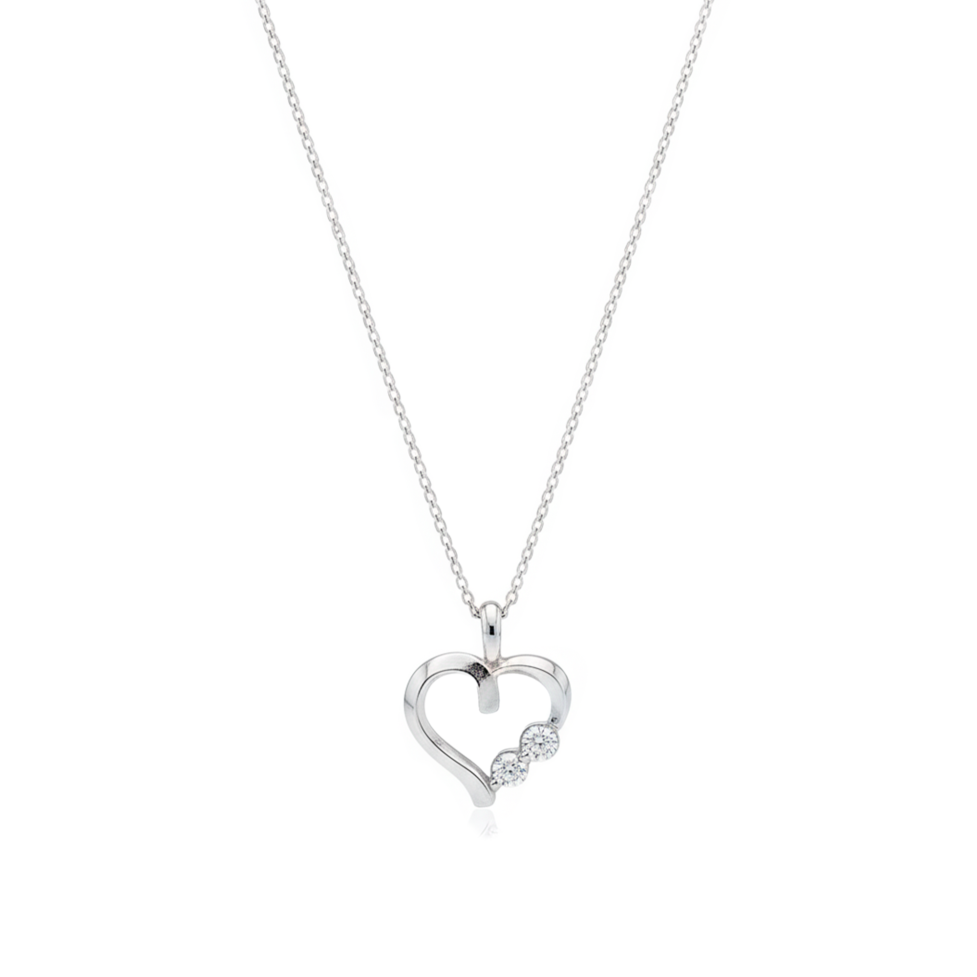 COLLAR CORAZON PLATA .925