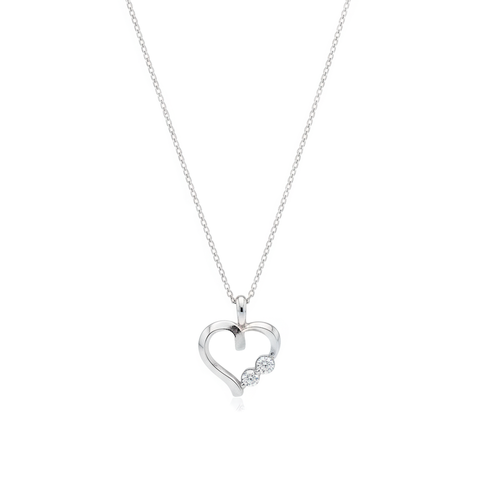 COLLAR CORAZON PLATA .925