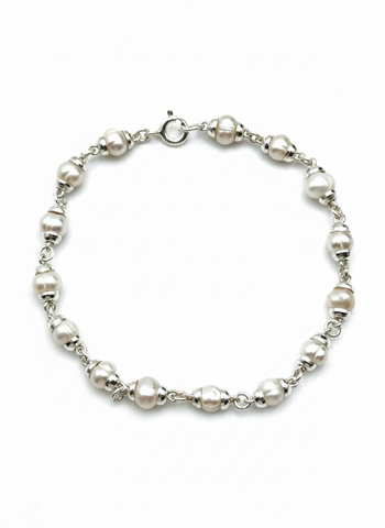 Pulsera perla Plata .925