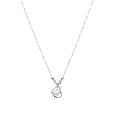 COLLAR CORAZON PLATA .925