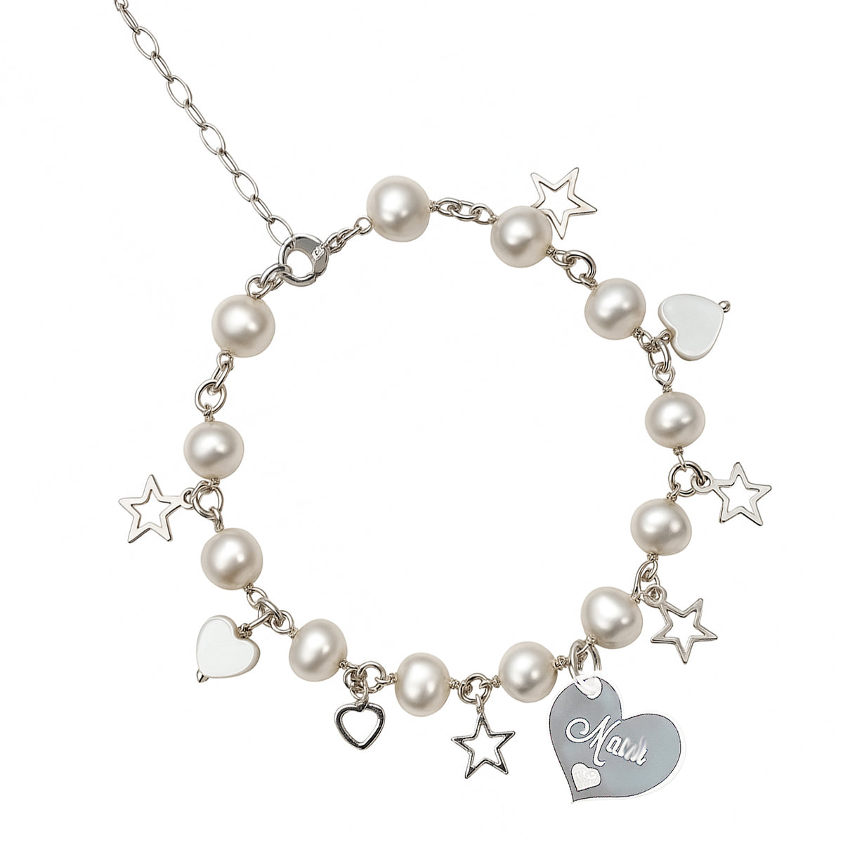 Pulsera perla Plata .925