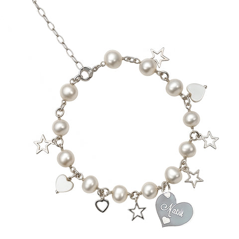 Pulsera perla Plata .925