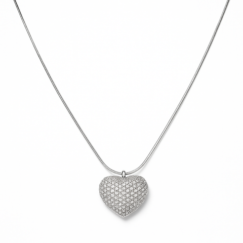 COLLAR CORAZON PLATA .925